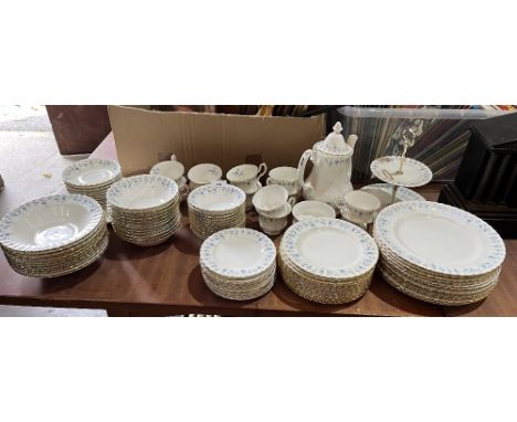 A Royal Albert 'Memory Lane' pattern tea and dinner service of 104 pieces.