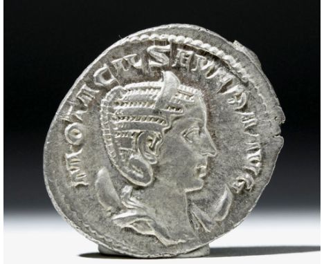 Rome, Imperial Period, ca. 193 to 217 CE. A small, well-struck silver denarius of Julia Domna, Empress and wife of Emperor Se