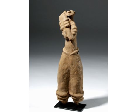 West Africa, Mali, Bankoni style, ca. 12th to 16th century CE. A wonderful abstract figure with an elongated, expressive form