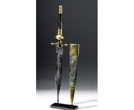 Europe, possibly Spain, ca. 18th to early 19th century CE. A beautiful example of a plug bayonet, an early bayonet type espec