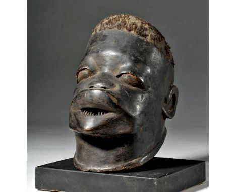 Eastern Africa, Tanzania and Mozambique, Makonde peoples, 2nd half of the 20th century CE. A darkened wood mask with a skillf