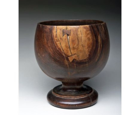 South Pacific, Hawaii, 19th century CE. A beautiful example of a wooden calabash - a serving bowl named for the gourd that it