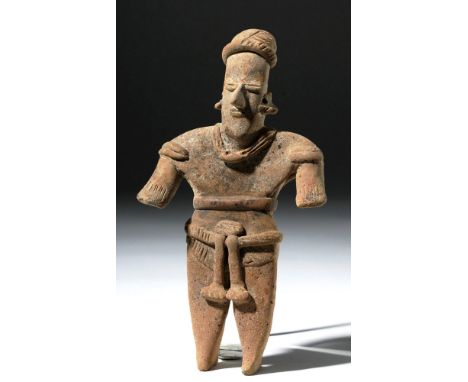 Western Mexico, Tecoman and coastal area, Colima, ca. 200 BCE to 200 CE. The style of this unslipped buff figurine is typical