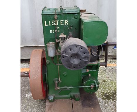 A Lister D 309 stationary engine, serial number 14 9209. Built between 1926-1964 by R A Lister and Company of Dursley these e
