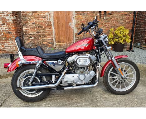 2001 Harley Davidson XL 1200 Sportster Custom, 1200cc (see text). Registration number X619 PFE. Frame number 1HD4CAM301K14774