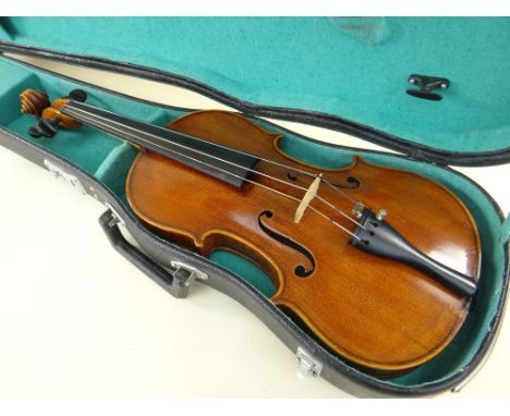 GERMAN VIOLIN, bearing label for Carlo Storioni 1888, probably from Reiger and Fiorini workshop in Munich, length of back 36.