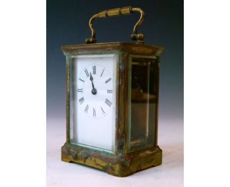 French brass cased carriage clock   Condition: 