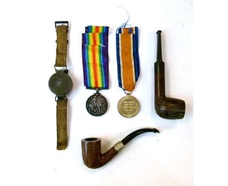 Medals - World War pair comprising: British War Medal and Victory Medal awarded to 40548 Private E. Wilkinson of the Royal In