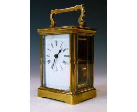French brass cased carriage clock   Condition: 