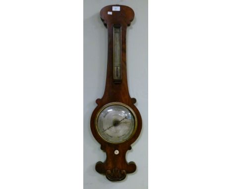 Victorian mahogany cased wheel barometer by Negretti & Zambra of London   Condition: 