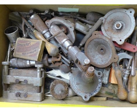 Watchmakers and jeweller's tools, ring stretchers, etc.
