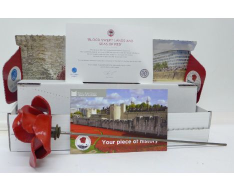 A Paul Cummins Ceramics Tower of London poppy, boxed, with leaflet