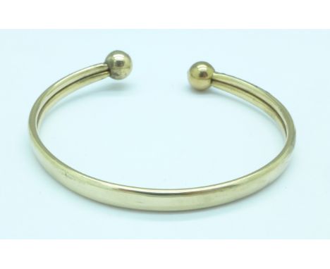 A 9ct gold torq bangle, 4.6g
