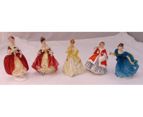 Royal Doulton Noelle figurine HN2179 1956, Rhapsody HN2267 1960, Masquerade HN2259 1959 and Southern Belle HN2229 1957 and a 