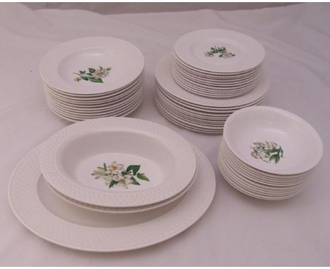 Spode Virginia dinner service for twelve place settings to include plates, bowls, dishes and a meat platter (51)