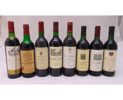 A quantity of French red wine to include Clos St Martin 1983, Chateau D'Arcins 1999, Chateau Latour du Haut Moulin 1975, Chat