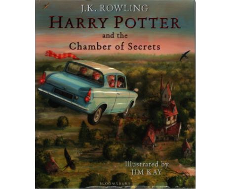Jim Kay Signed hardback book titled Harry Potter and the Chamber of Secrets Illustrated by Jim Kay, 258 pages. Good condition