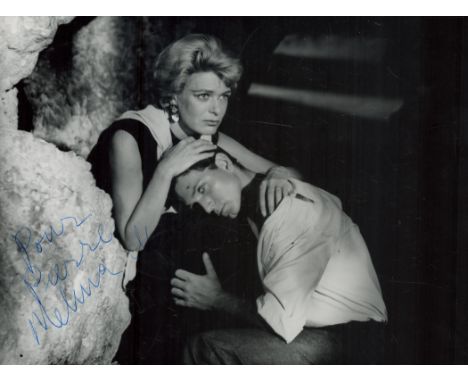 Melina Mercouri (1920 1994), actress, singer and politician. A vintage signed and dedicated 9.5x7 inch photo, as Donna Lucrez