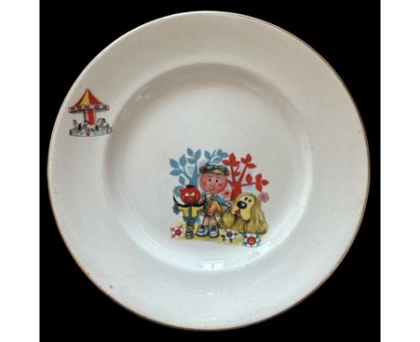 Vintage Magic Roundabout side Plate stamped on back Serge Danot`67 BBC TV Series The Magic Roundabout, measures 7 inches appx