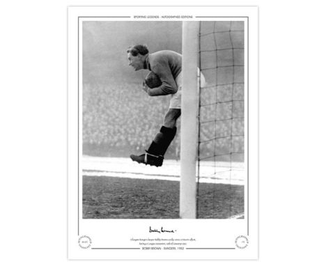 Autographed BOBBY BROWN 16 x 12 Limited-Edition : Limited to just 75 Editions, this wonderful image depicts Rangers goalkeepe