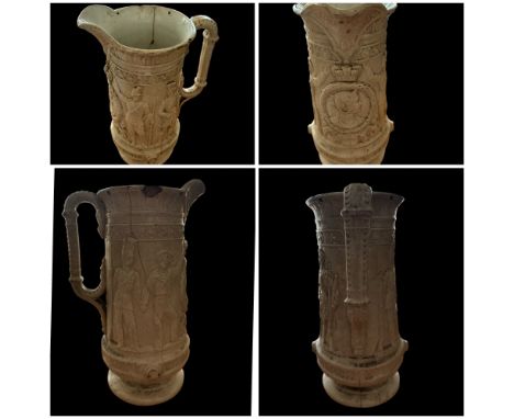 Victorian Crimean War Jug, Our Army and Navy and Brave Volunteers, The Defenders of our Queen and Country. Measures 10 inch t