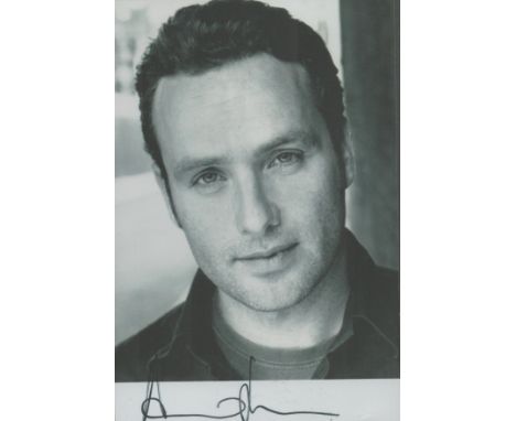 Andrew Lincoln signed black & white 6x4 Inch. Is an English actor. His first major role was as the character Egg in the BBC d