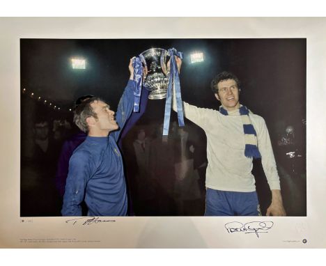 Chelsea - Cup Kings - Peter Osgood & Ron Harris signed 1970 print This superb of memorabilia pays tribute to the legends of S