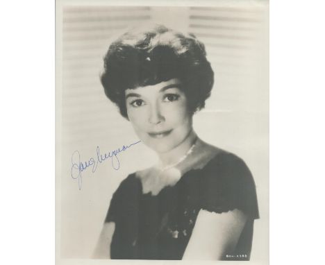 Jane Wyman signed 10x8 inch black and white vintage photo with original Beverly Hills mailing envelope. Good condition. All a