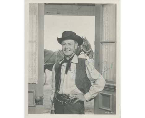 Alan Ladd signed 10x8 inch vintage black and white photo with original mailing envelope. Good condition. All autographs come 