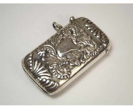 VESTA CASE.
An American sterling silver vesta case by Gorham.
6.5cm.