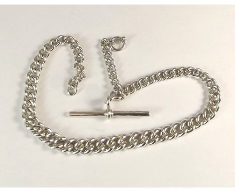 WATCH CHAIN.
A silver graduated curb link watch chain.