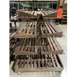 Lot - (1) Wood Rolling Bakery Fixture, 47 in. x 45 in. x 58 in. (Located In: Aloha, OR)