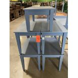 Lot - (4) Wood Display Tables, 31 in. x 18 in. x 20 in.; (1) Wood Display Table, 31 in. x 18 in.