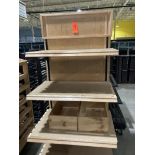 Lot - (1) Rolling Wood Wine/Bakery Display Fixture, 36 in. x 31 in. x 81 in. (Located In: Aloha,