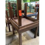 Lot - (2) Wood Table Display Fixture, 38 in. x 38 in. x 30.5 in. (Located In: Aloha, OR)