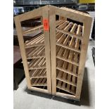 Lot - (3) Wood Rolling Bakery Fixture, 36 in. x 19.5 in. x 62 in. (Located In: Aloha, OR)