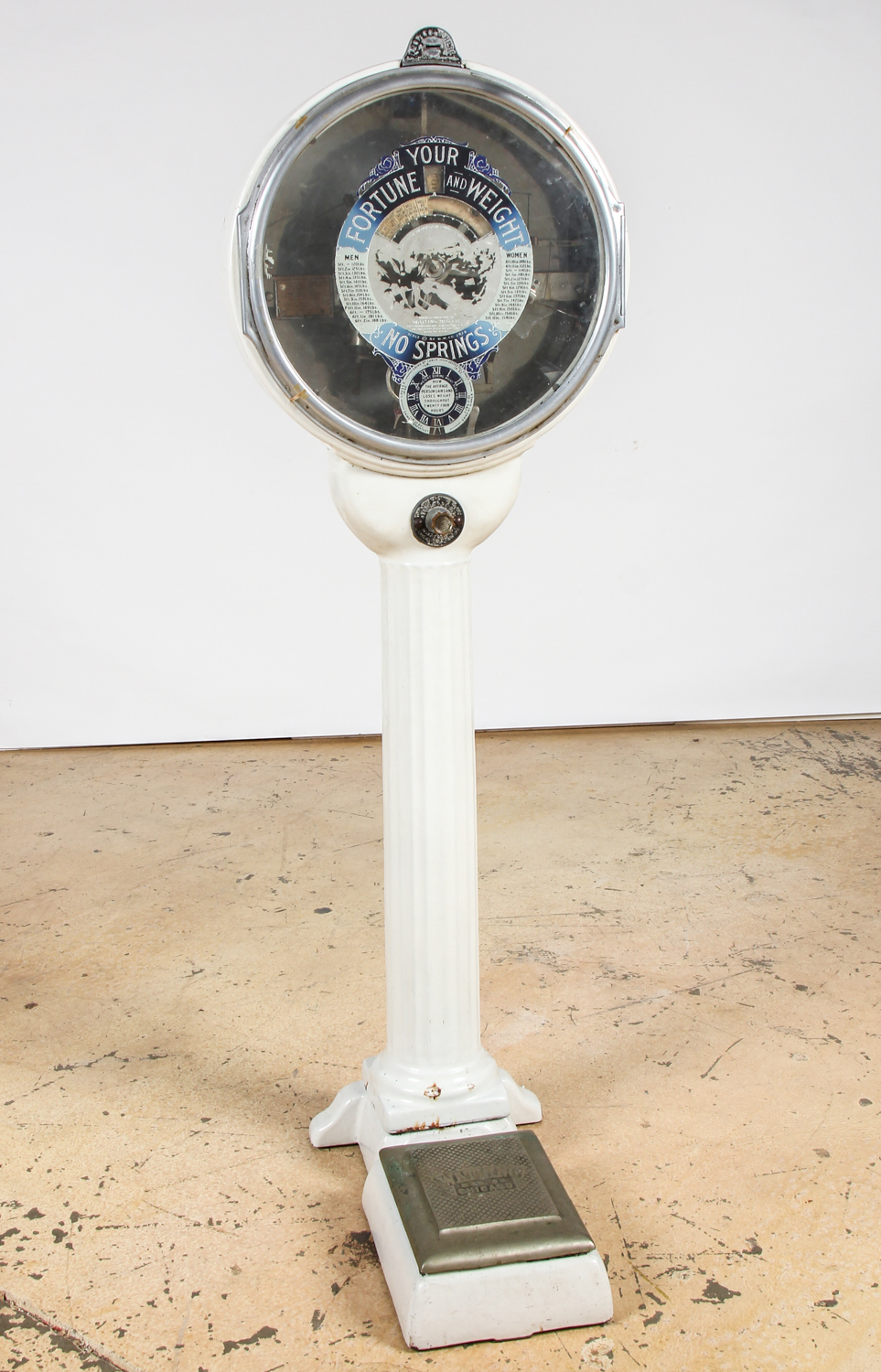 Watling Fortune Teller Amusement Scale. Late 1920's lollipop floor