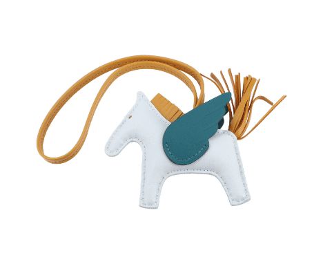HERMÈS Taschenanhänger 'RODÉO PÉGASE PM', Koll. 2021. Talisman (Charm) 'Pegasus' aus Milo-Lammleder und Swift-Kalbsleder in B
