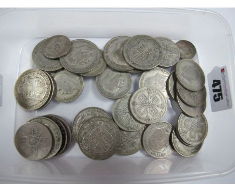 Three Pounds and Thirty Five Pence (Total Face Value) of Pre-1947 Silver Coins. 