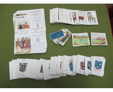 Forty-Nine Gale and Polden Early XX Century Military Postcards, together with a small quantity of cigarette cards including l