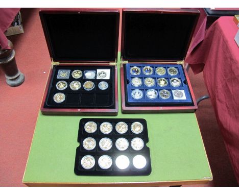 Thirty Three Commemorative Crown Sized Coins, by Royal Mint, Westminster Collection, Jubilee Mint, including 2012 Winston Chu