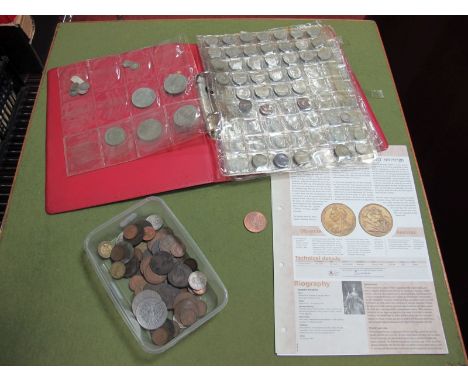 A Collection of GB Coins of Mixed Denominations, often in a loose leaf folder. Very occasionally the coins are silver. 