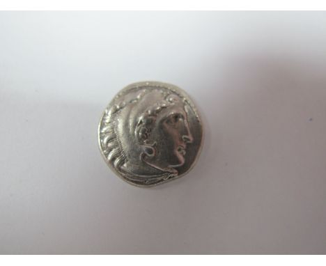An Alexander The Great (336-323 BC) Silver Drachm. Very strong portrait.