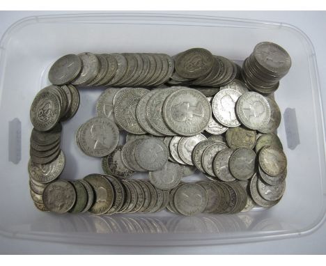 Five Pounds and Twenty Pence (Total Face Value) of Pre-Decimal Australian Silver Coins. 