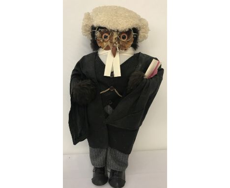 A vintage London Owl Company "Barrister" owl.  Approx. 41cm tall, standing height.