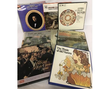 Approx. 30 Classical 12" Vinyl Records - 4 of which are box sets. To include: Chopin, Mozart, Tchaikovsky, Johan Strauss and 