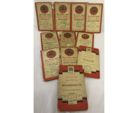 A collection of 11 vintage Ordnance Survey Maps dating from 1940's -60's. From England and Wales. 