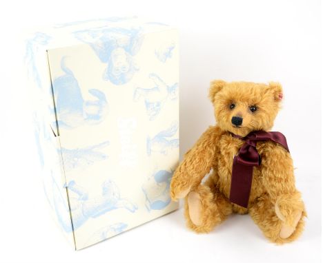 Modern Steiff Goldbraun bear 36, button in ear, boxed,