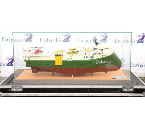 1:75 scale model ship, the Polarcus 'Amani' Seismic Exploration & Geophysical Services survey vessel for the Petroluem Indust