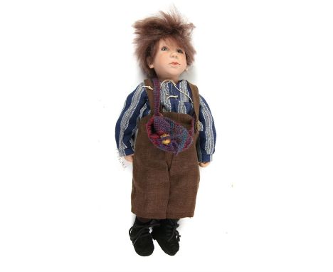 Zwergnase 'Sander' vinyl artist doll by Nicole Marschollek-Menzner, limited edition 93/250, 2000, signed, with certificate, 3
